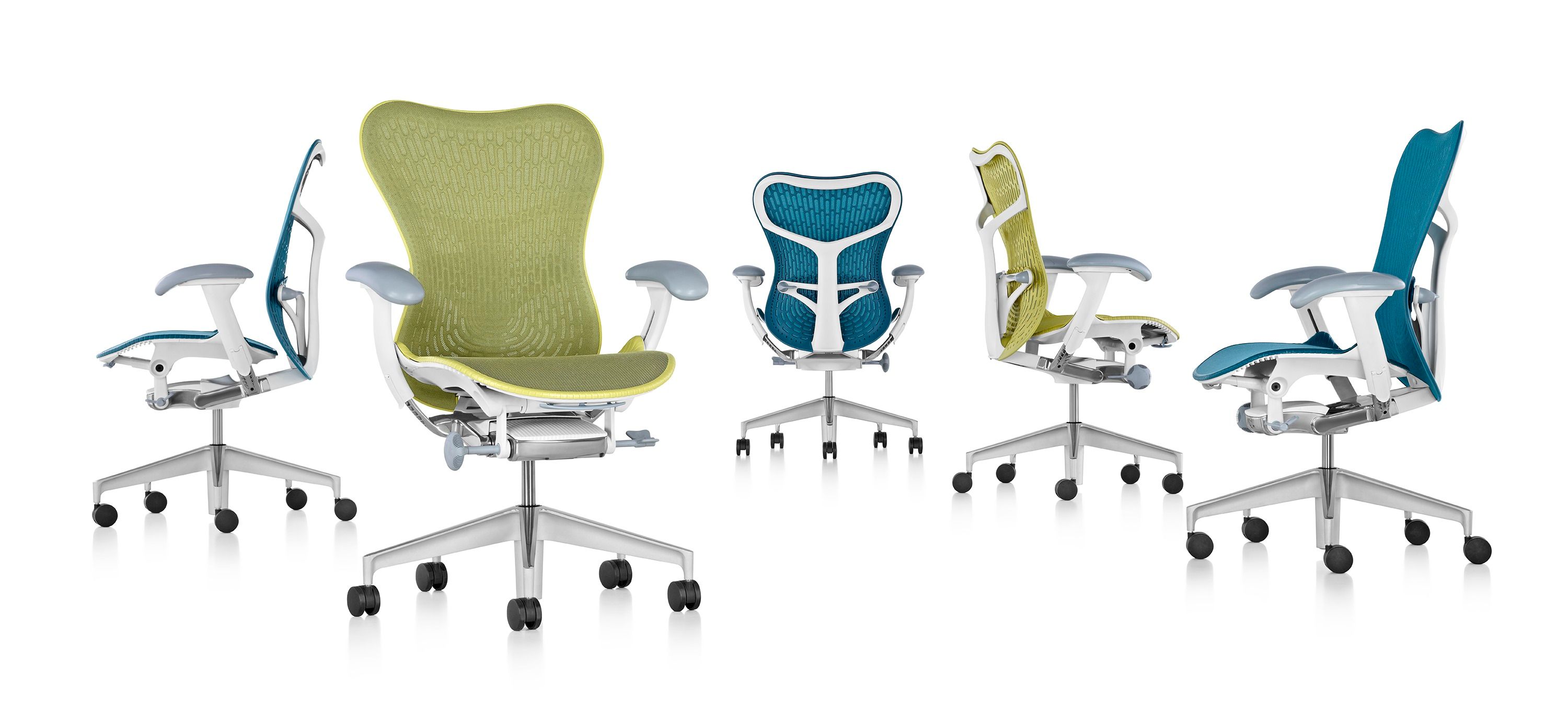 Эргономичное офисное кресло с вращающейся тканью Butterfly Herman Miller Mirra 2 ARCH-00092336 - Вид №31