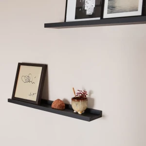 Полка настенная Spaceo Paris 60x10 см МДФ цвет чёрный 82877517 STLM-2078688