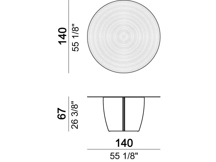 Круглый стеклянный обеденный стол Arketipo GAMBLER ARCH-00123216 - Вид №5