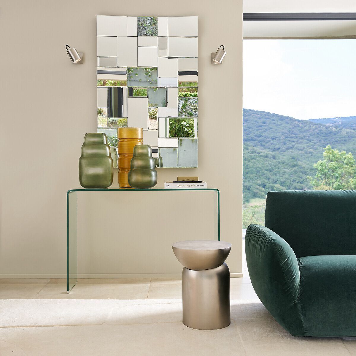 Прямоугольная консоль из закаленного стекла AMPM кристально чистый ARCH-00081568 - Вид №1