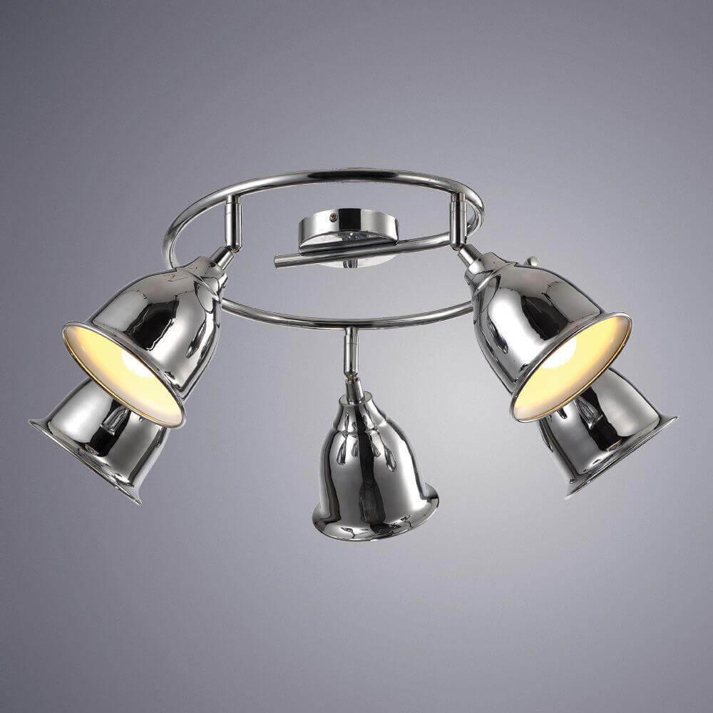 Спот потолочный цвета хром с 5 плафонами Arte Lamp Campana A9557PL-5CC ARTE LAMP CAMPANA 00-3924225 Хром - Вид №1