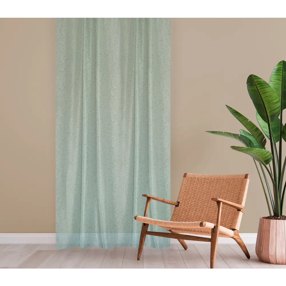 Тюль на ленте Камни 250x260 см цвет голубой WITERRA STLM-2186930 - Вид №7