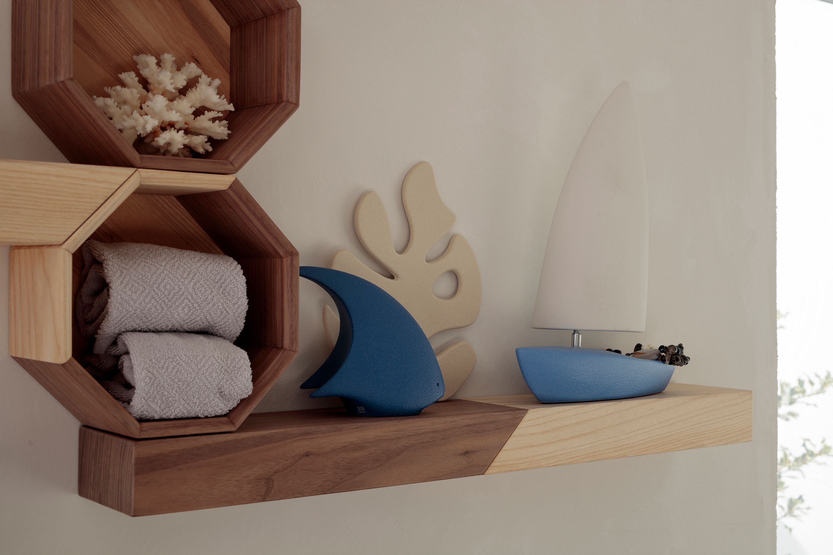 Полка из ореха и ясеня Deodara восемь ARCH-00041659 - Вид №8