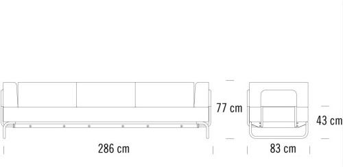 Thonet 3-х местный диван S 5000 sun-id-1445934 - Вид №5