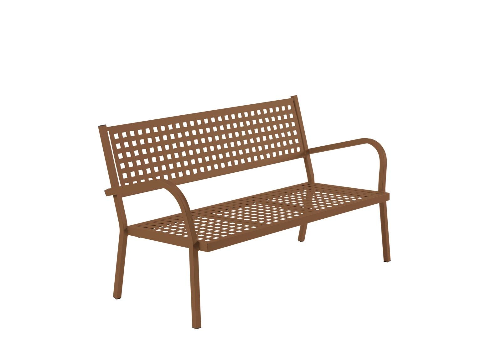 Металлическая садовая скамейка с подлокотниками Vermobil ARCH-00085459 - Вид №3