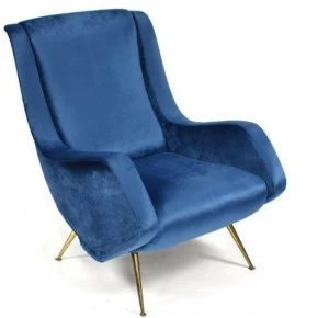 Mytto Мягкое бархатное кресло с подлокотниками Larforma