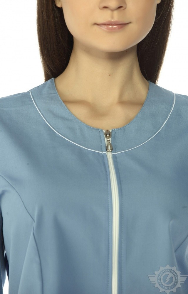 63695 Халат "Сервис-Люкс" темно-голубой  Медицинская одежда  размер 42/158-164 Спецодежда  - Вид №7