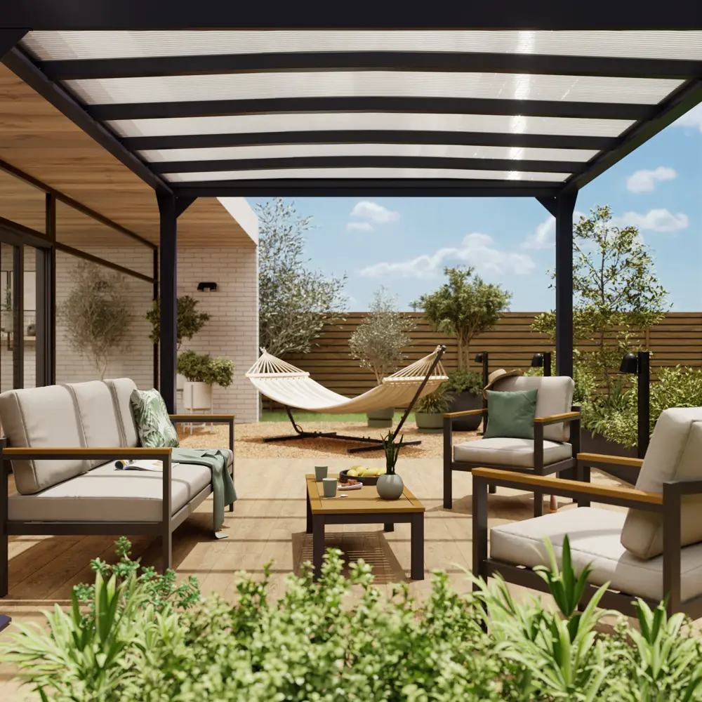 Гамак садовый 100x200 см, поликоттон/дерево, цвет бежевый Santreyd STLM-2117001 - Вид №7