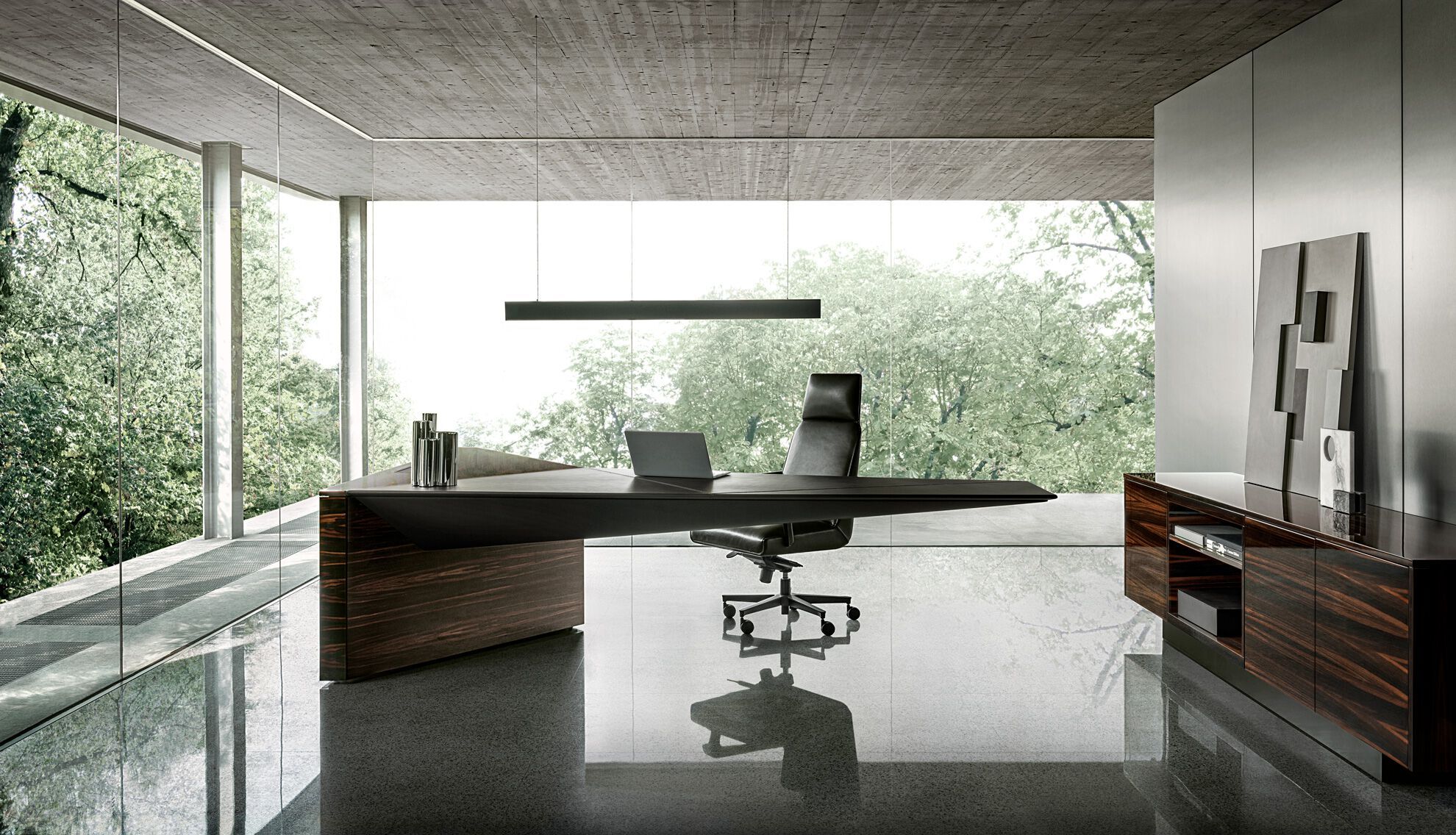 Кожаное вращающееся офисное кресло с колесами i 4 Mariani FLORA ARCH-00120349 - Вид №4