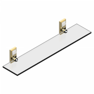 A2U-564 Полка стеклянная 60 cм с кронштейнами Thg-paris Masque de Femme, métal lisse Хром/золото