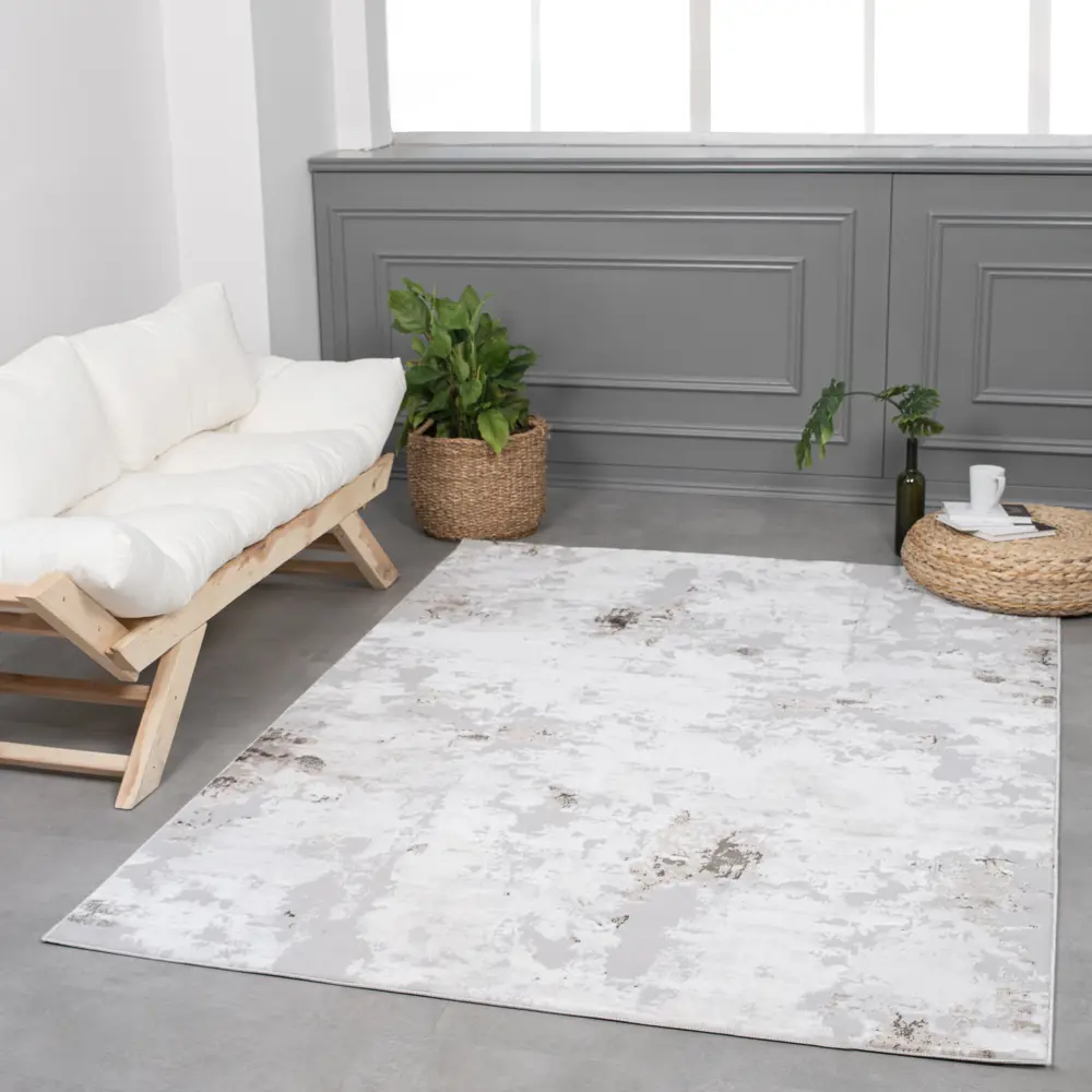 INSPIRE Breeze - серый ковер из полиэстера 60×110 см для современного интерьера 84860676 STLM-0056379