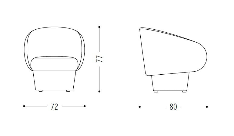 Тканевое кресло с подлокотниками COR Roc ARCH-00005551 - Вид №3
