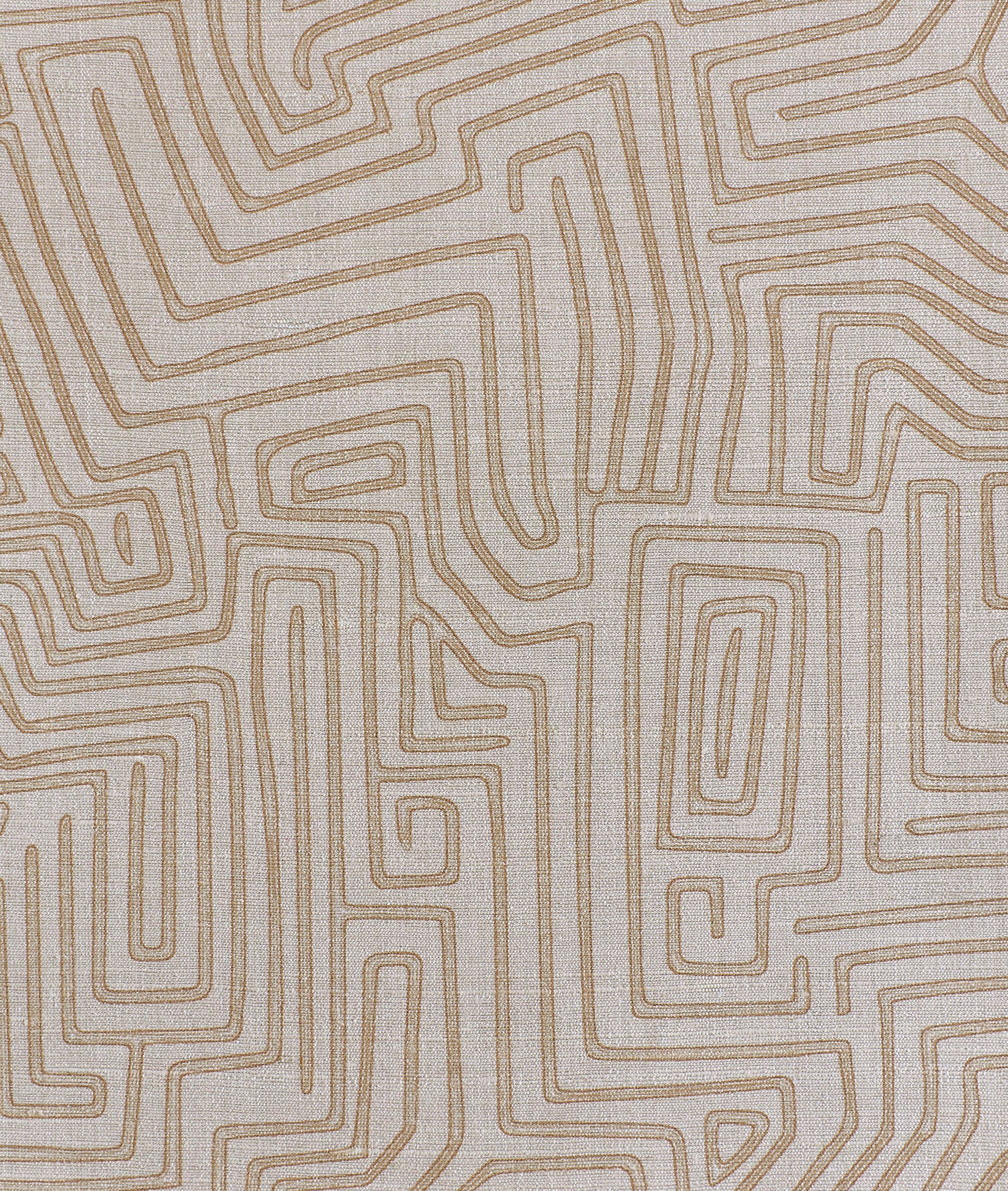 Шелковая настенная ткань с графическим рисунком Dedar LOST IN NAZCA WALL ARCH-00015187 - Вид №1