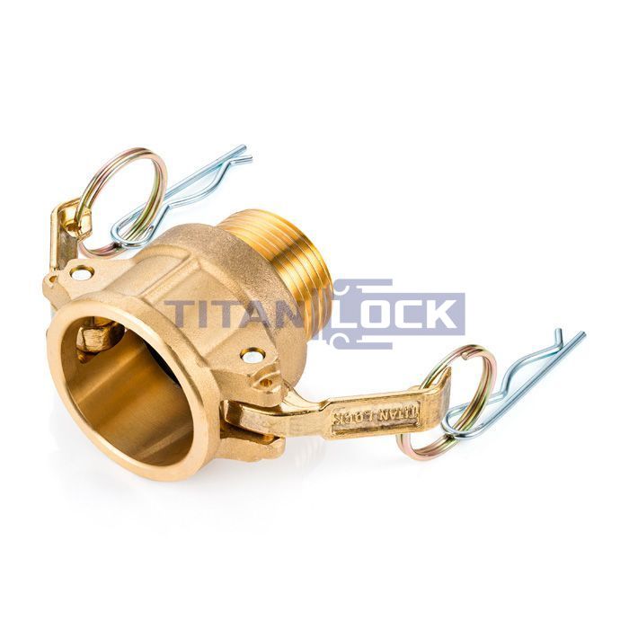 Камлок латунный тип B розетка, наруж. резьба BSP 1", TL100BBR TITAN LOCK  - Вид №2