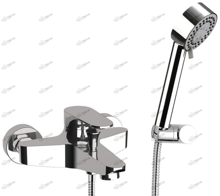 Remer Rubinetterie Смеситель для ванны настенный с ручным душем Class line L 02