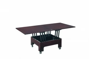 Обеденный стол-трансформер на колесах венге 90-180 см Brave ESF FASHION 044006 Венге;коричневый