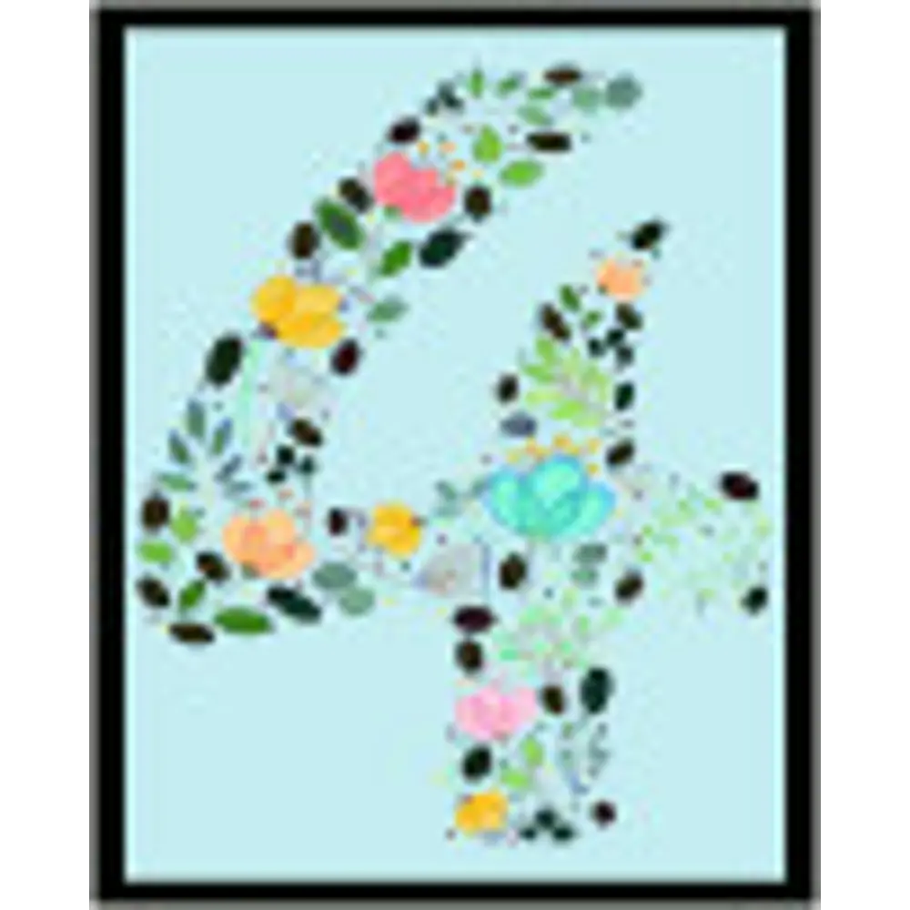 Цифра «4» самоклеящаяся 50x40 мм пенополиэтилен цвет глянцевый мультиколор DUCKANDDOG STLM-2012605