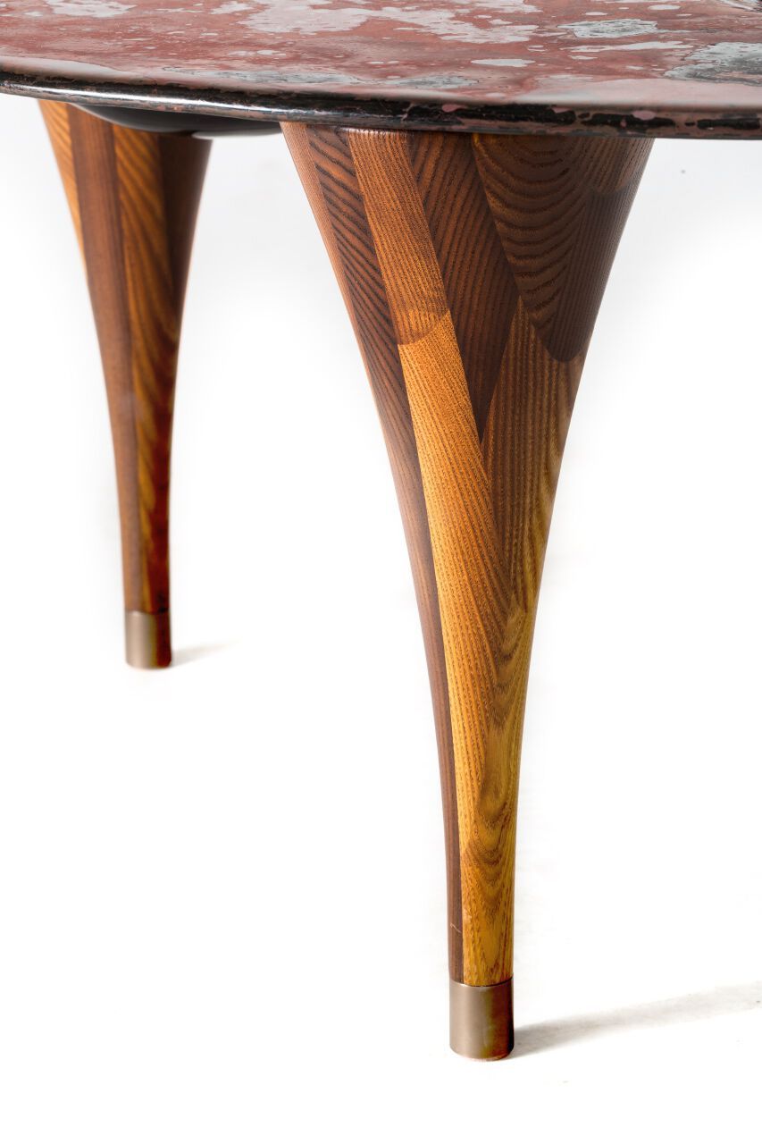 Стеклянный круглый журнальный столик PlusObject Mars ARCH-00009254 - Вид №1