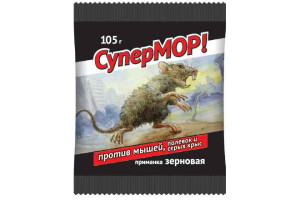16262570 Зерновая приманка от мышей и крыс 105 г 4607043206893 Супермор