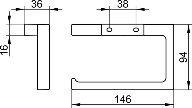 11162130000 Держатель для туалетной бумаги KEUCO Edition 11 - Вид №3