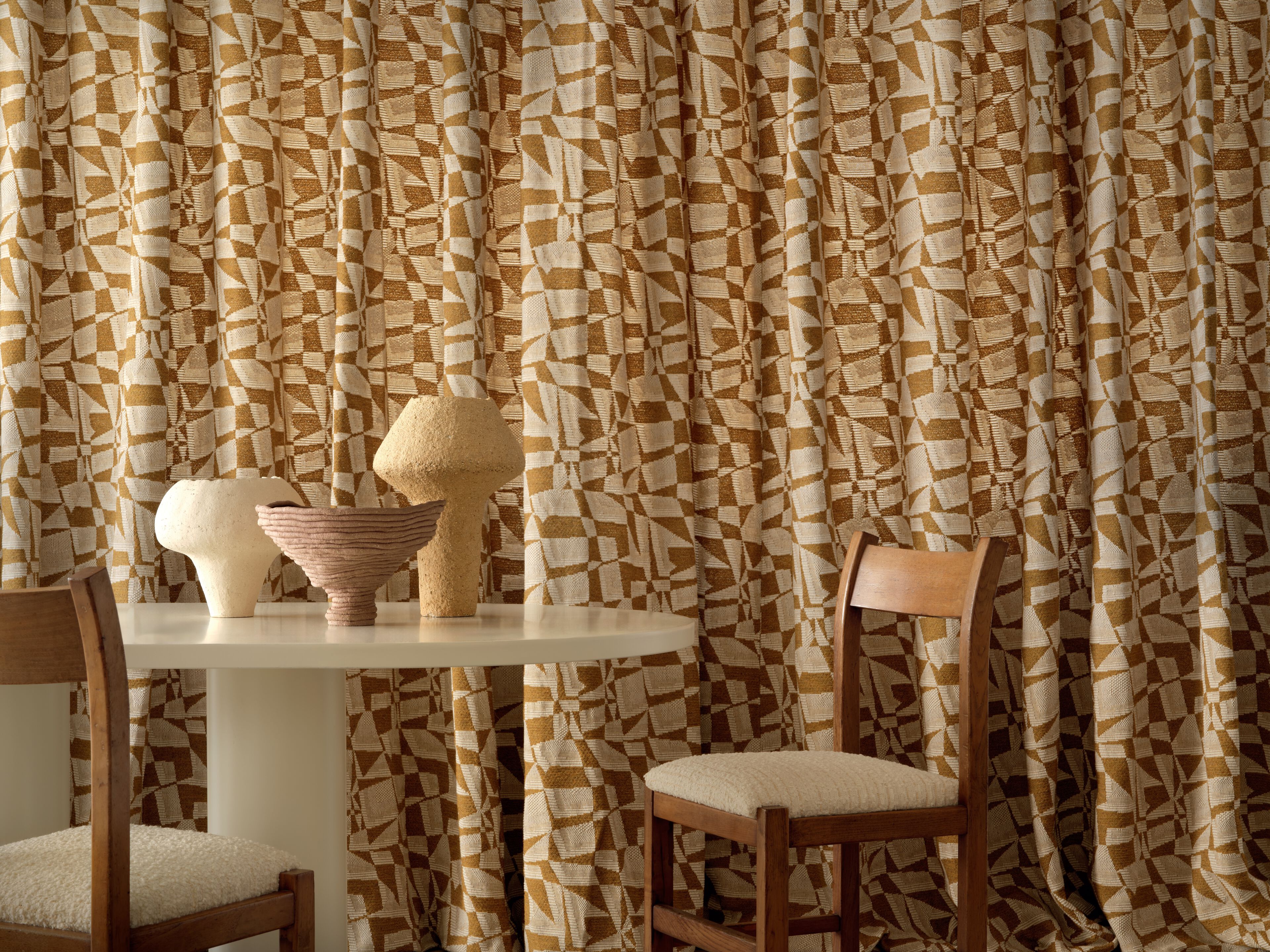 Хлопчатобумажная и шерстяная Жаккардовая ткань Élitis Prestige 2 ARCH-00150628