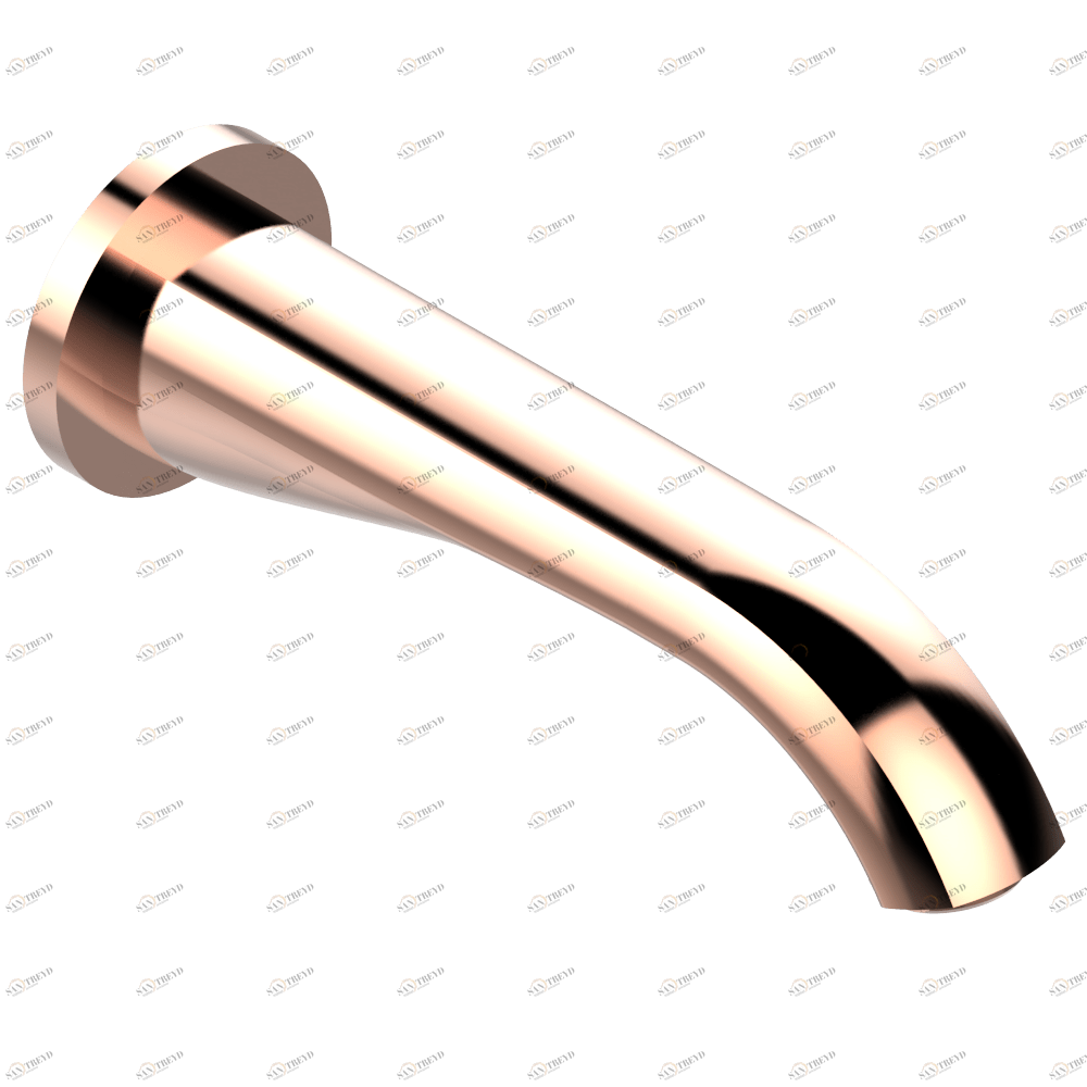 U4C-22G Излив для ванны встраиваемый в стену - ГОЛИАФ Thg-paris Diplomate с витыми кольцами Blush PVD U4C 22G CAT.F