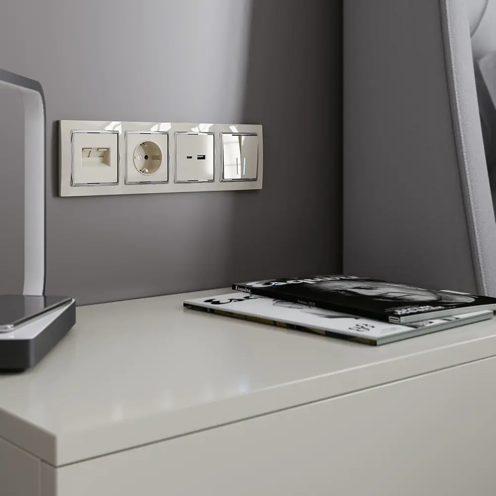 Розетка USB встраиваемая Werkel без заземления цвет слоновая кость 85539967 STLM-2080536 Встраиваемые механизмы - Вид №1