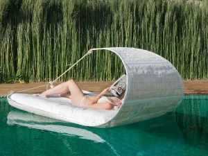 DVELAS Садовая кровать с зонтиком из ткани для парусов