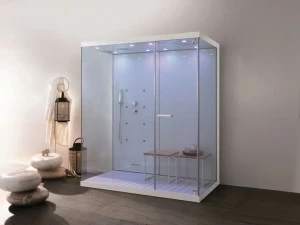 MEGIUS Многофункциональная душевая кабина из алюминия и стекла Wellbox