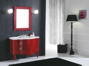 LEGNOBAGNO Лаковая тумба под умывальник с ящиками Decò classic