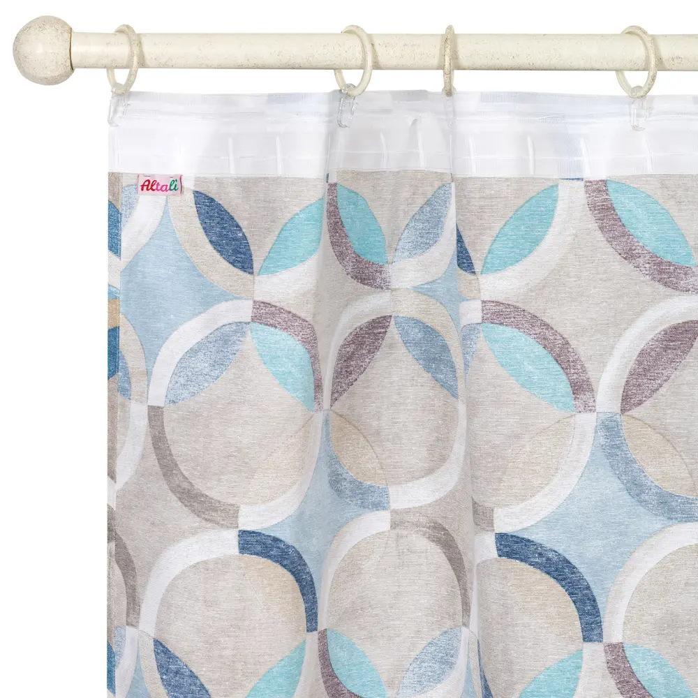 Штора на ленте для кухни Ритм блюз 136x180 см цвет мультиколор Altali STLM-2114956 - Вид №3