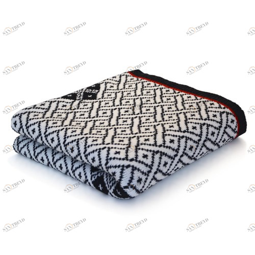 Плед шерстяной 135х150 см Fred черно-белый APERO ДИЗАЙНЕРСКИЕ, ОРНАМЕНТ 010365 Черно-белый 