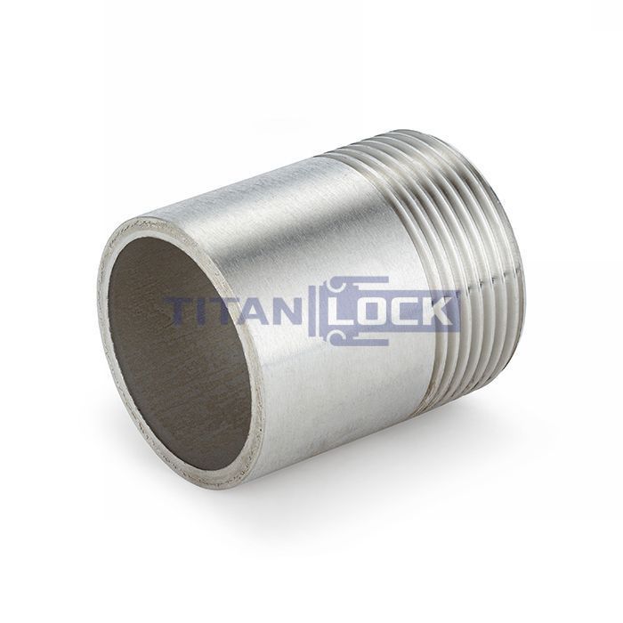 Ниппель приварной нержавеющий (полусгон), нар. резьба, DN25, TL25HRT TITAN LOCK 
