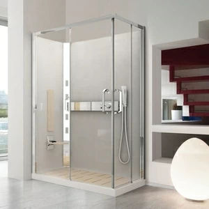 Душевая кабина NEXIS 1 A120x80 HYDRO Novellini NEXIS цвета светлый дуб, с высоким душевым поддоном