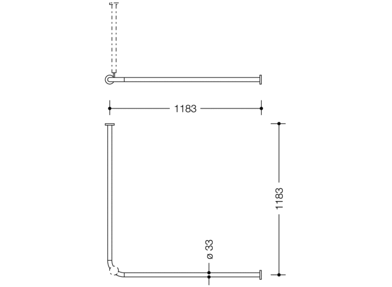 801.34B110 Карниз HEWI Edition matt | Polyamid  - Вид №5