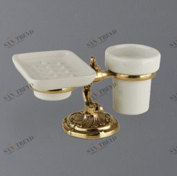 Стакан и мыльница настольные ART&MAX BAROCCO AM-1789-Cr