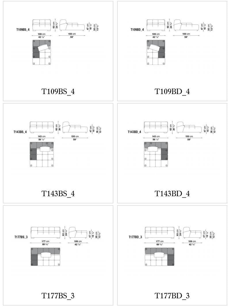Секционный кожаный диван B&B Italia Tufty Time ARCH-00152198 - Вид №9