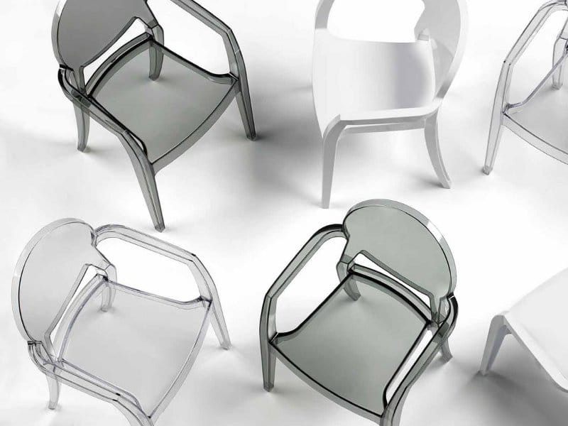 Штабелируемый стул из поликарбоната с подлокотниками S-CAB Igloo ARCH-00124350 - Вид №2