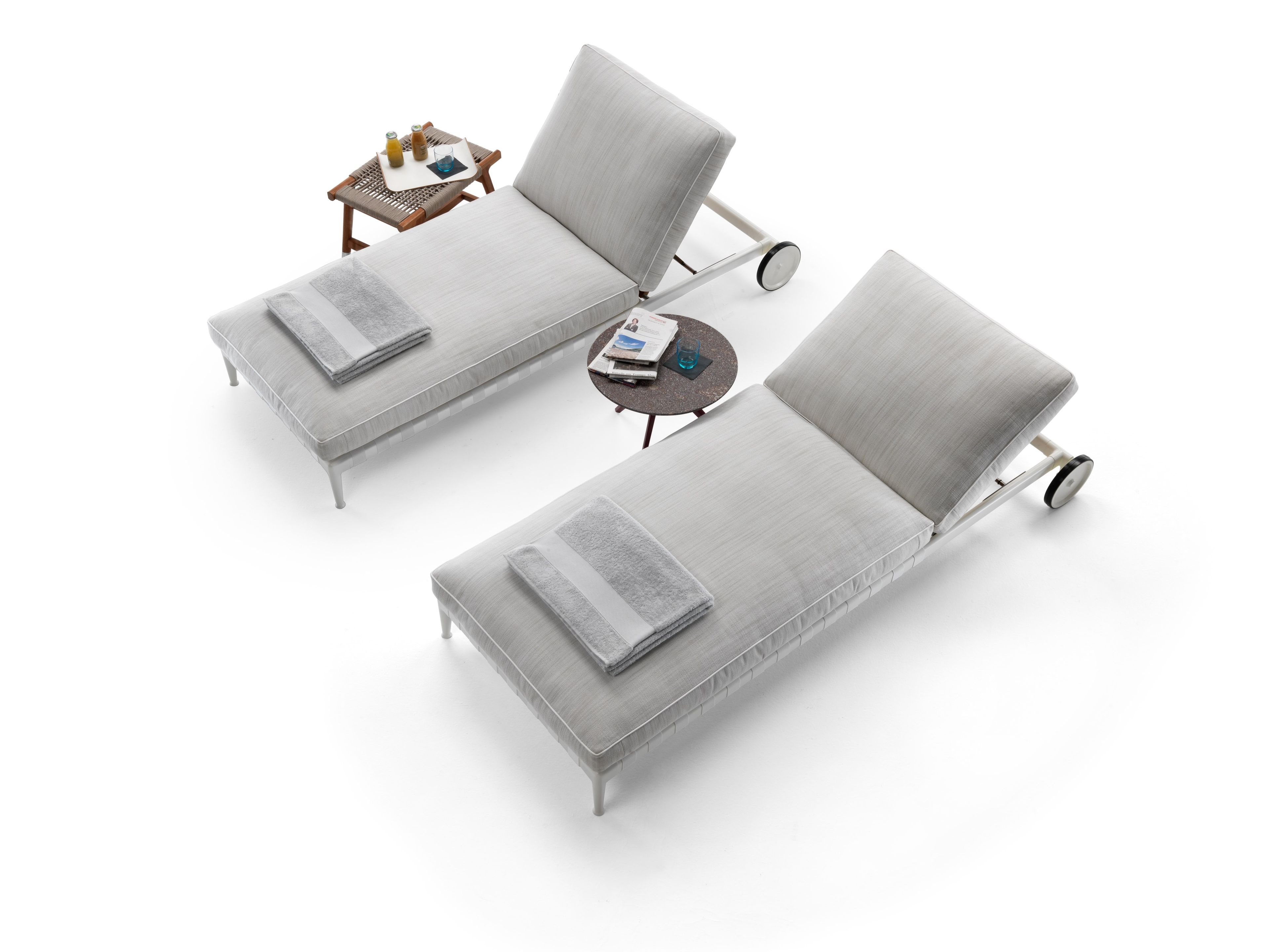 Открытый тканевый шезлонг с колесами Flexform Атлас ARCH-00130352 - Вид №5