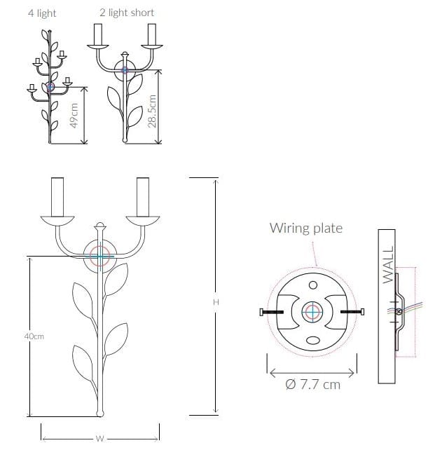 Металлический настенный светильник Abrissi Листва ARCH-00086586 - Вид №4