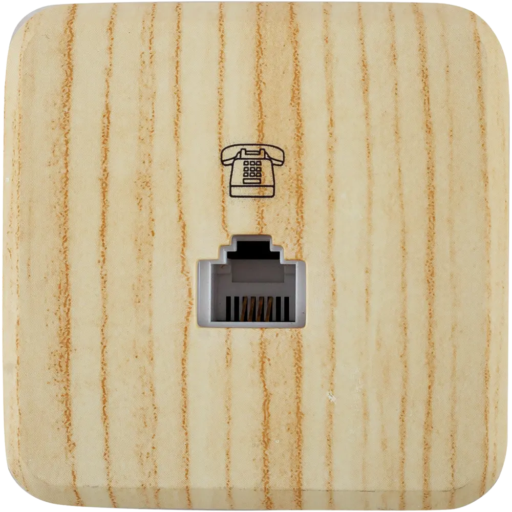 Телефонная розетка Lexman RJ11 в стиле дуб беленый 81930608 First STLM-1118978