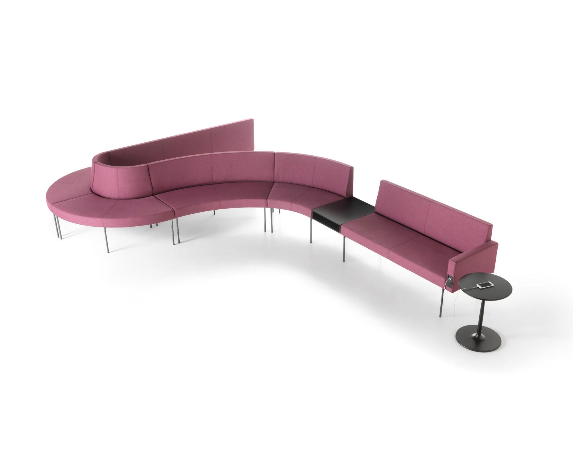 Модульная выпуклая скамья из ткани SITIA Laguna ARCH-00133121 - Вид №22