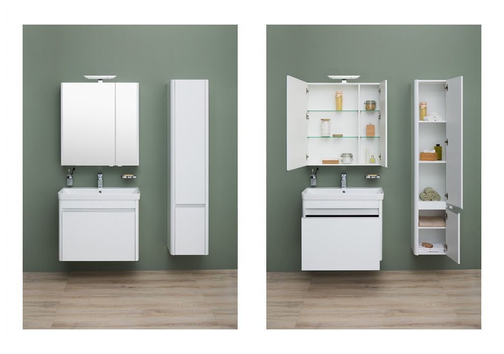 Тумба с раковиной Aquanet Вилора 80 белый 0019694500182312 - Вид №5