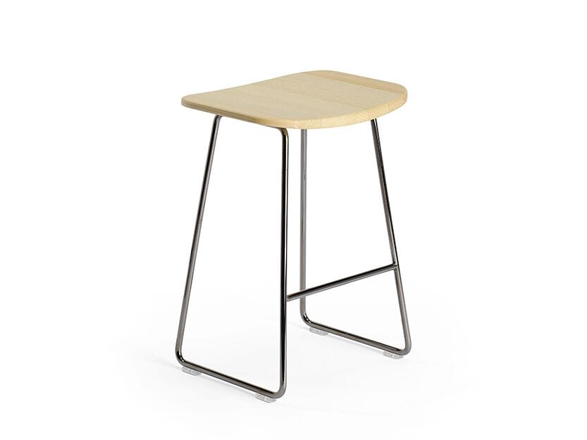 Низкий стул из стали и дерева Infiniti Klejn ARCH-00072055