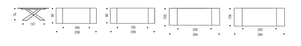 Керамический прямоугольный выдвижной стол Cattelan italia Tyron ARCH-00029446 - Вид №8