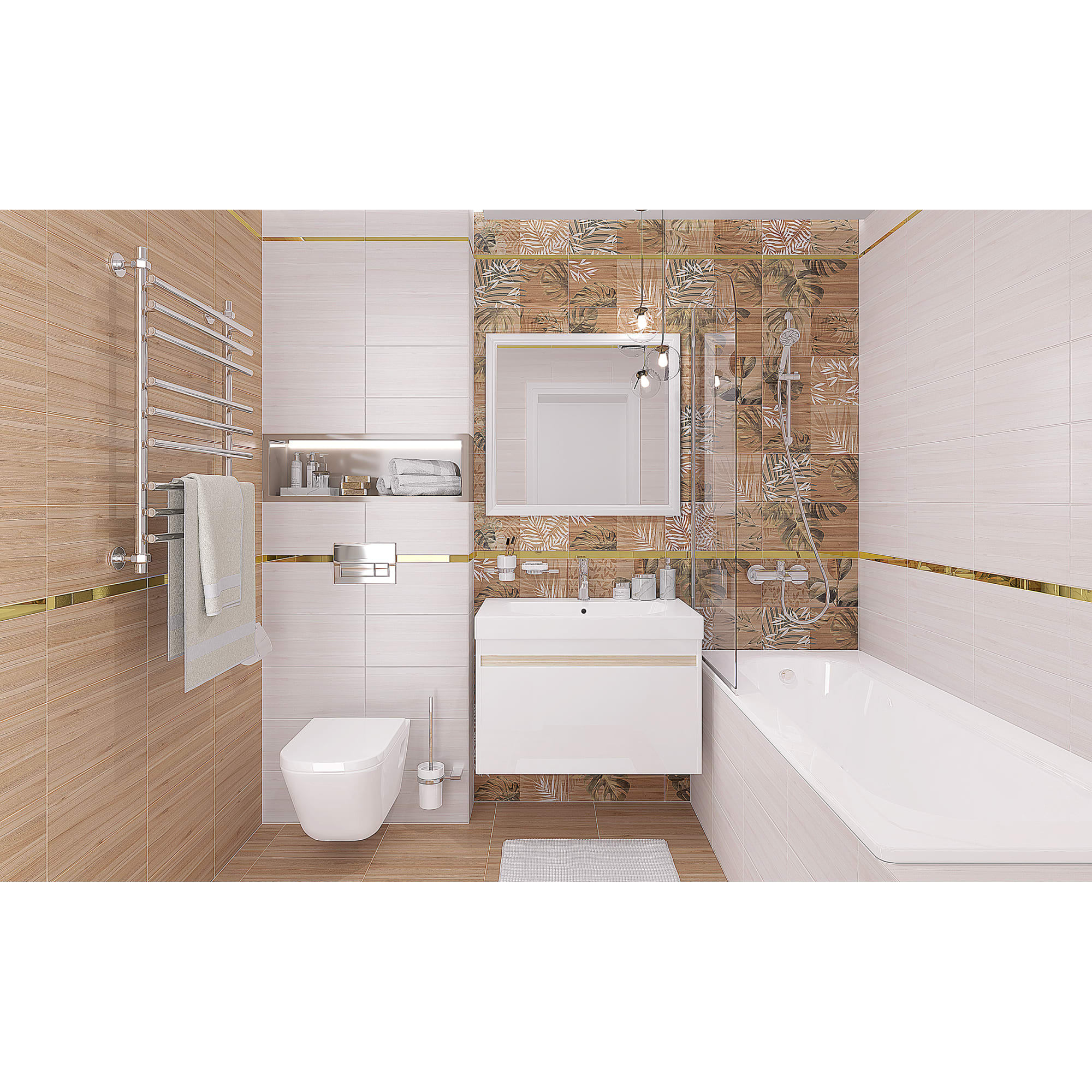 82794871 Плитка настенная 20х40 см 1.2 м² цвет коричневый Organic Santreyd - Вид №3