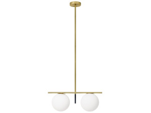 Подвесной светильник из опалового стекла и металла