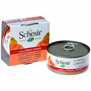 УТ0016271 Корм для собак Цыпленок, папайя конс. 150г SCHESIR