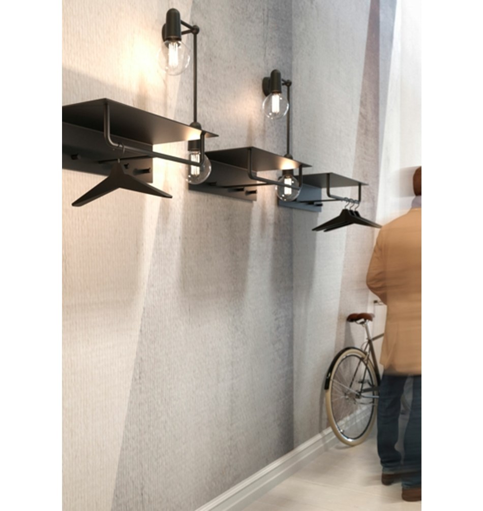 FROST Вешалка 4 » чёрная / чёрная Резина / нержавеющая сталь Черный U3013-BB  - Вид №2