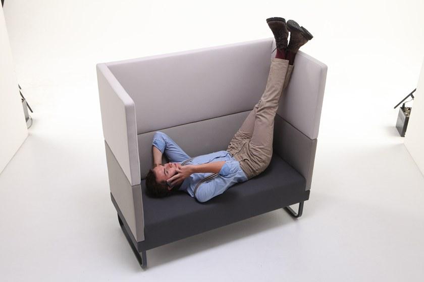 Ferrante 2-х местный тканевый диван с высокой спинкой Silence sun-id-1443747 - Вид №2